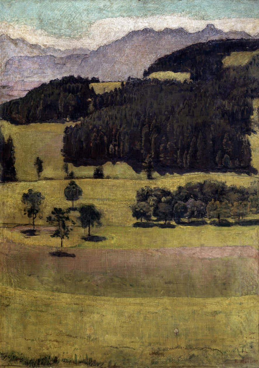Krajina, Oaks at Stockhorn, 1898 od Ferdinand Hodler