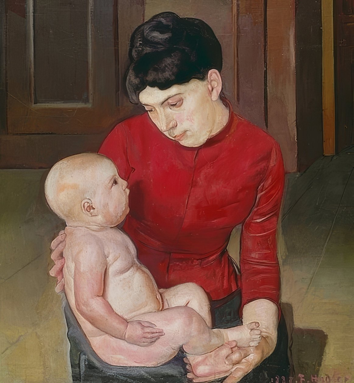 Matka a dítě. 1887 od Ferdinand Hodler