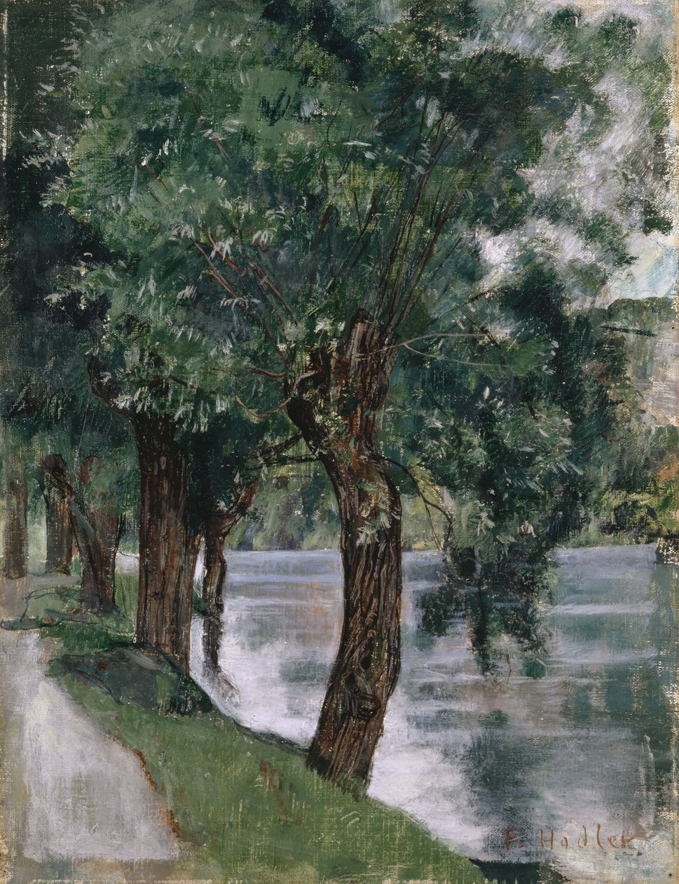 Willow Trees at the Rhone, c.1885 od Ferdinand Hodler