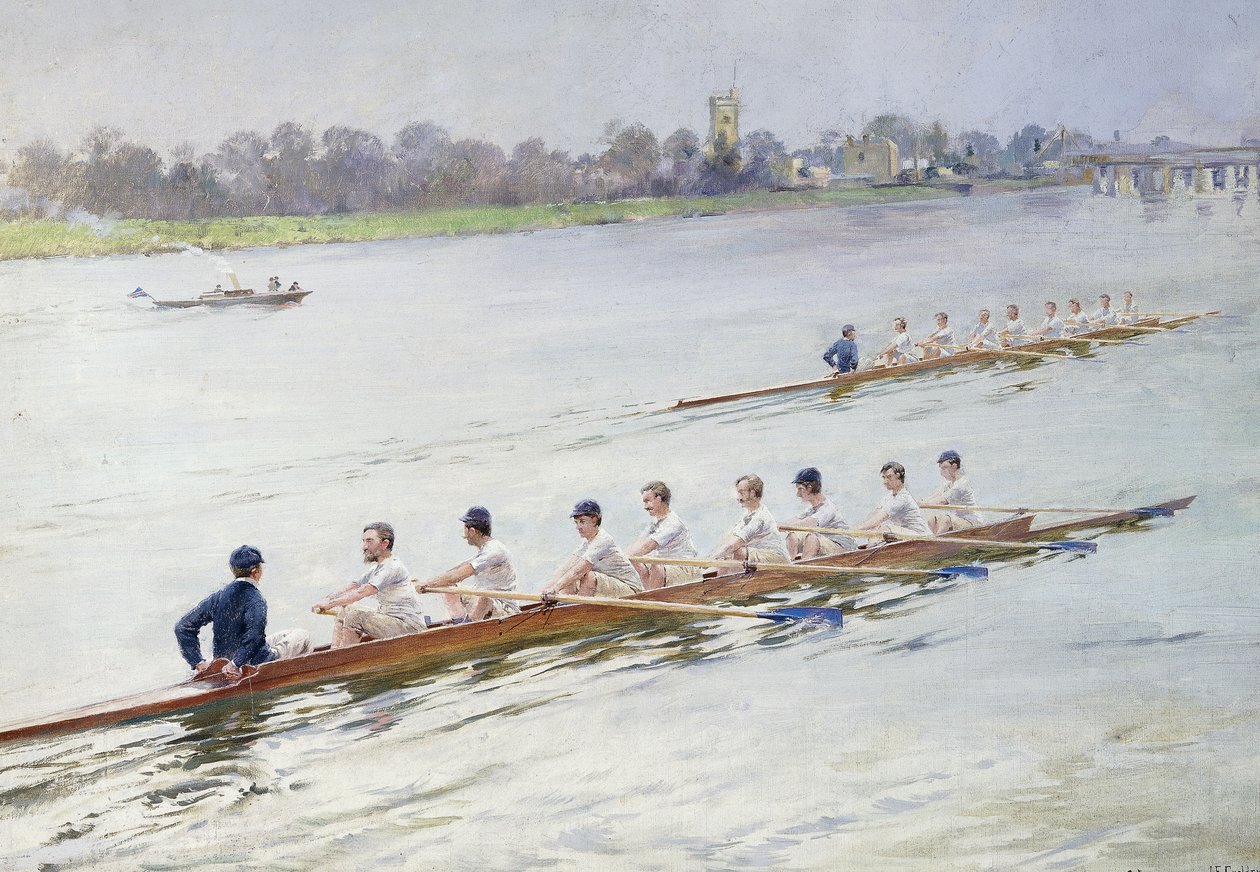 Osmičkové závody v Putney od Ferdinand Joseph Gueldry