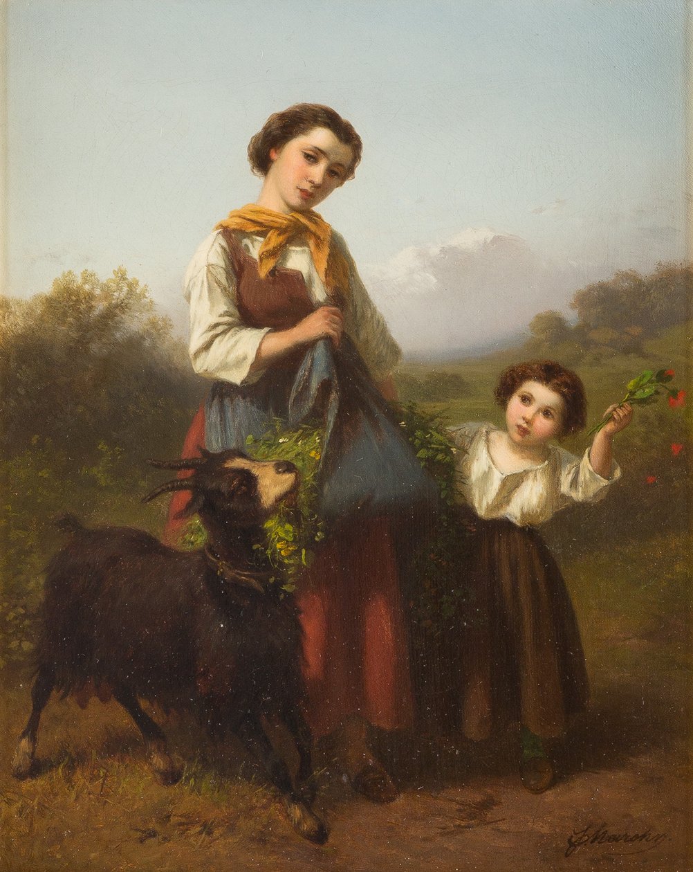 Ferdinand Marohn Mladá pastýřka s dítětem od Ferdinand Marohn