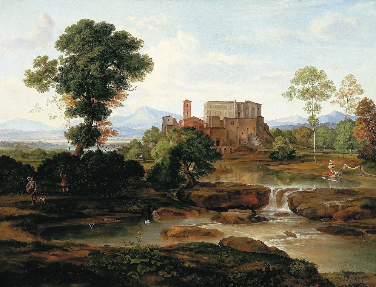 Ideální italská krajina. od Ferdinand Olivier