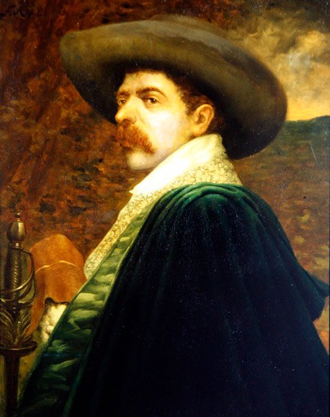 A Cavalier, c.1875 (olej na panelu) od Ferdinand Roybet
