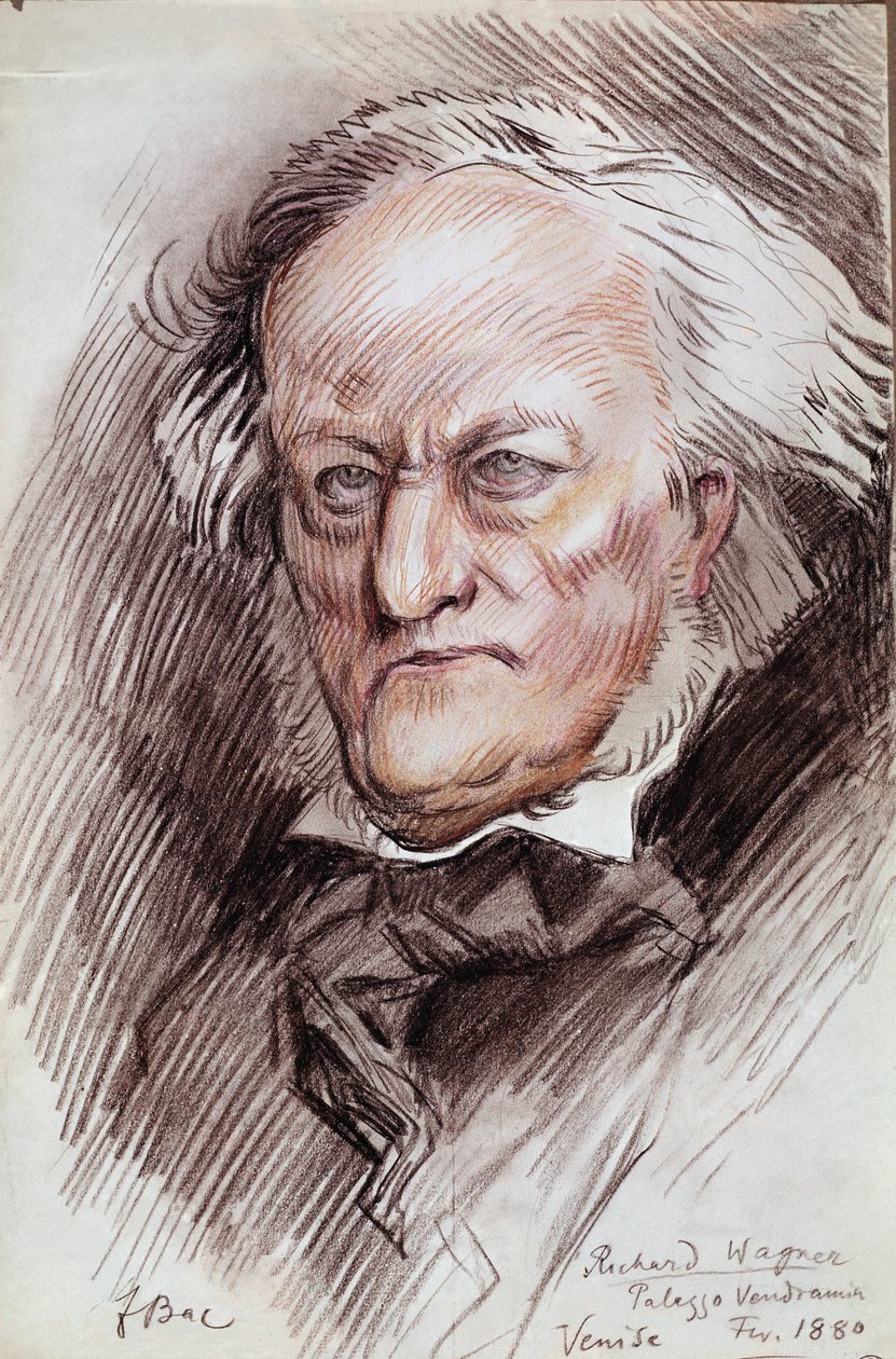 Portrét Richarda Wagnera (kresba od Ferdinand Sigismund Bac