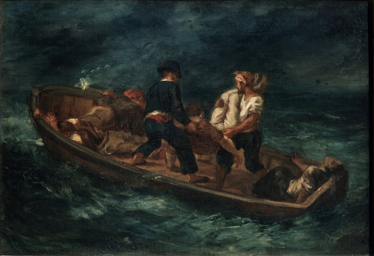 Po ztroskotání, 1847 od Ferdinand Victor Eugene Delacroix