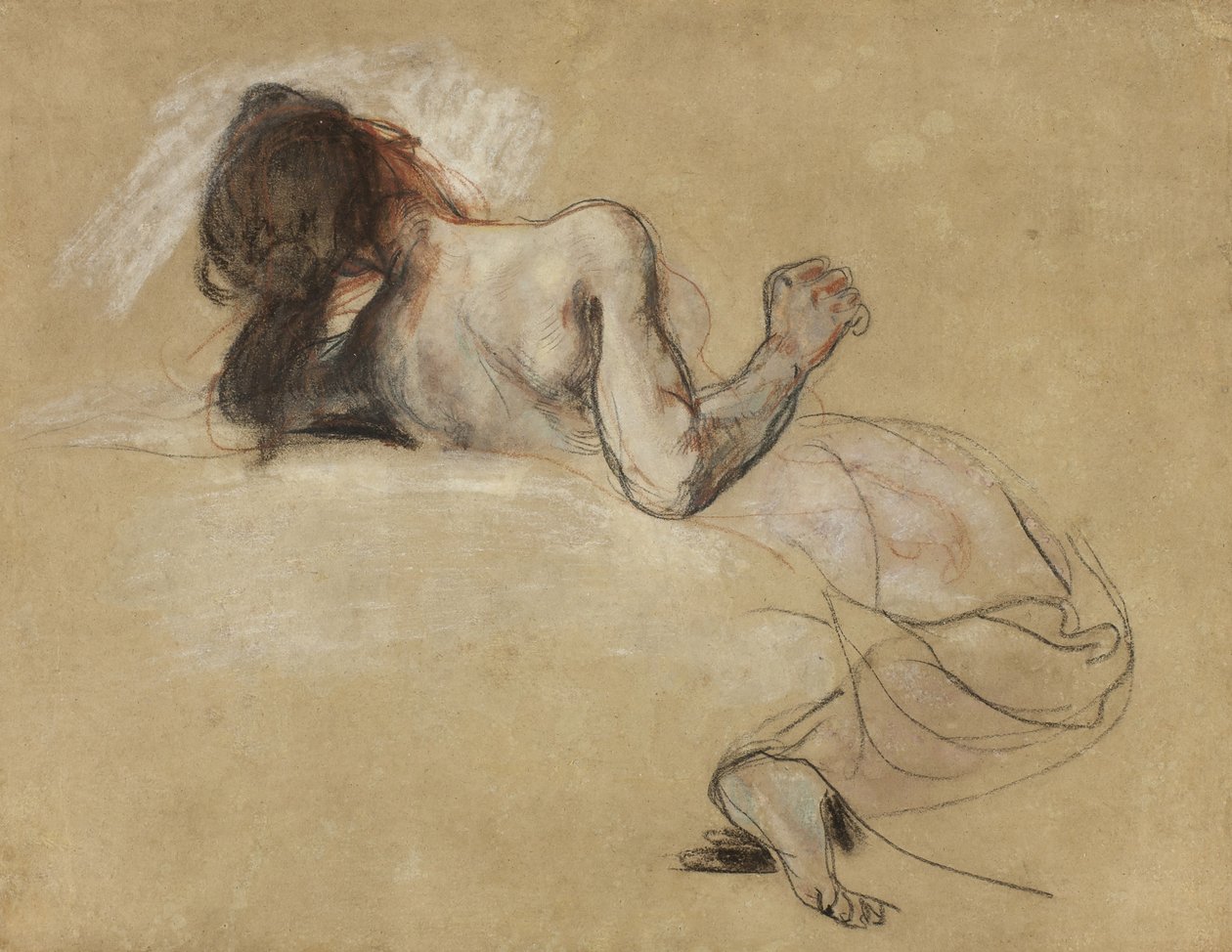 Přikrčená žena, 1827 od Ferdinand Victor Eugene Delacroix