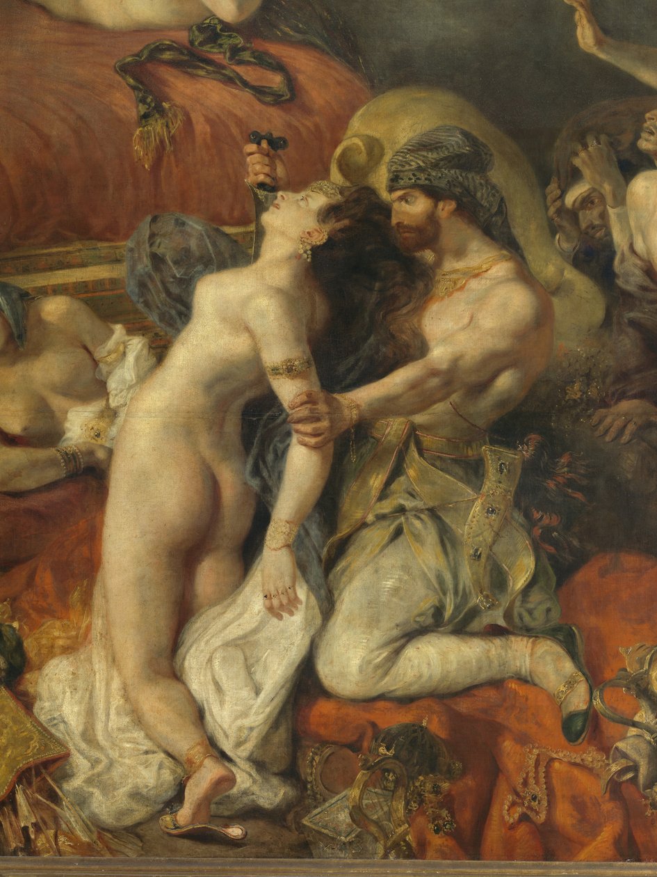 Detail: Smrt Sardanapale od Ferdinand Victor Eugene Delacroix