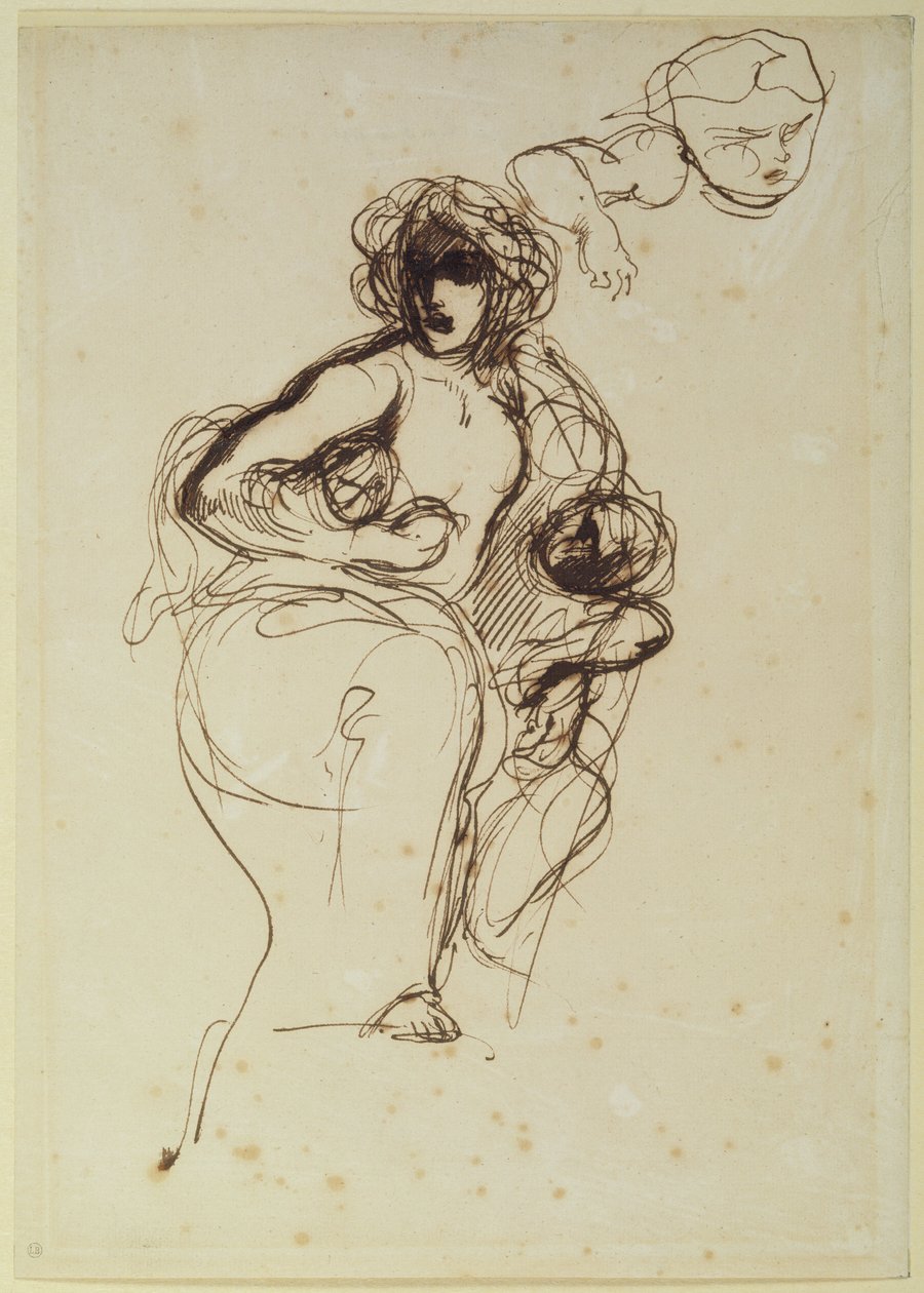 Medea, před rokem 1838 od Ferdinand Victor Eugene Delacroix
