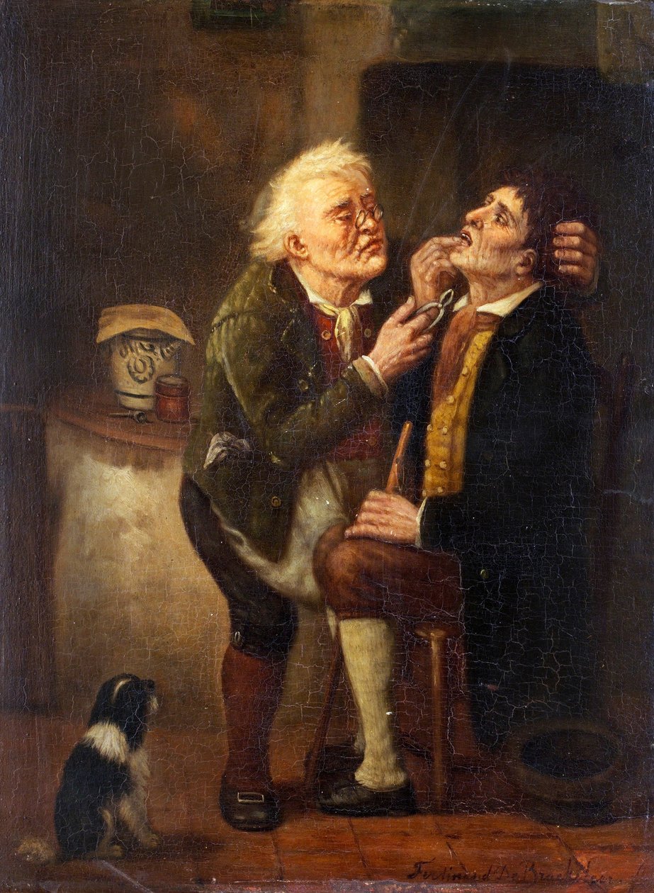 U zubaře od Ferdinand de Braekeleer the Elder
