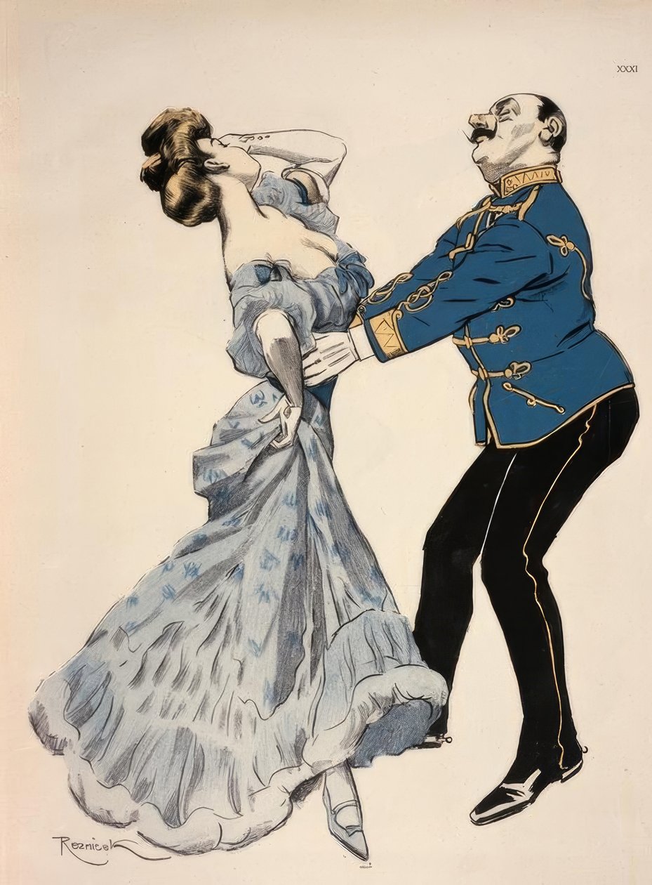 Řezníček / Csardas / Grafik 1906 od Ferdinand von Reznicek