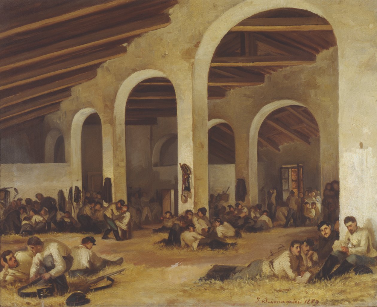 Kasárna v Modeně, 1859 od Ferdinando Buonamici