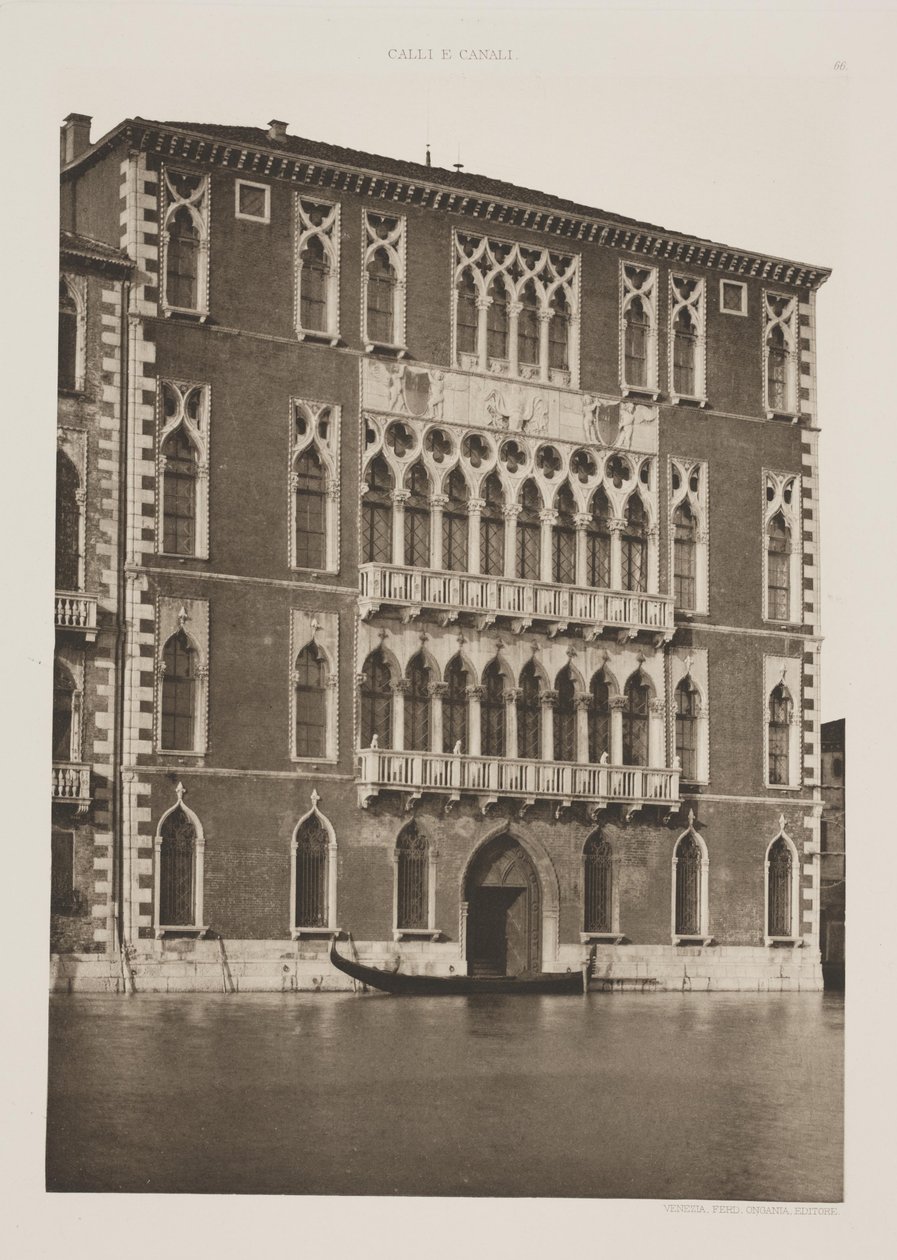 Palác Foscari od Ferdinando Ongania