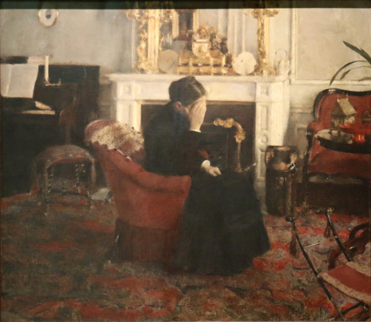 En ecoutant du Schumann Angličtina: Poslech hudby od Schumanna Nederlands: Poslech hudby od Scumannna od Fernand Khnopff