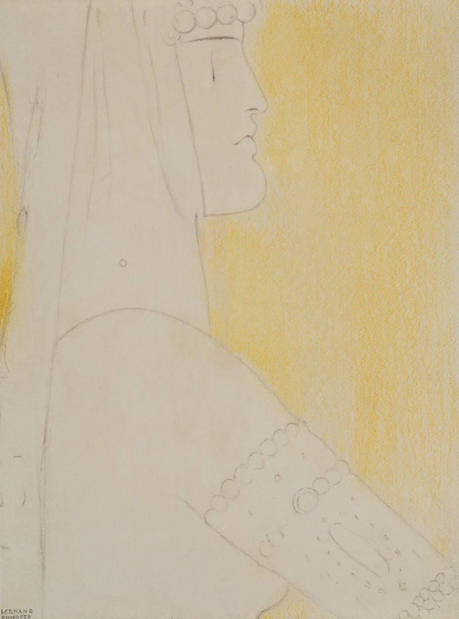 Study for Pass, c.1908 (pastel) od Fernand Khnopff
