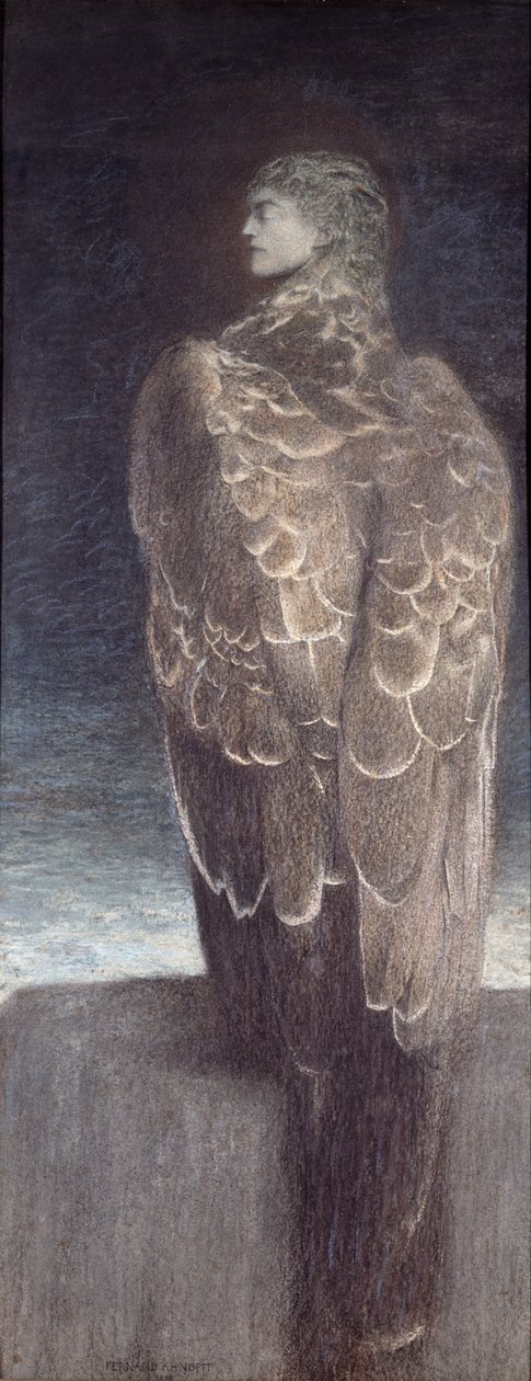 Spící Medúza, 1896 (pastel na papíře) od Fernand Khnopff