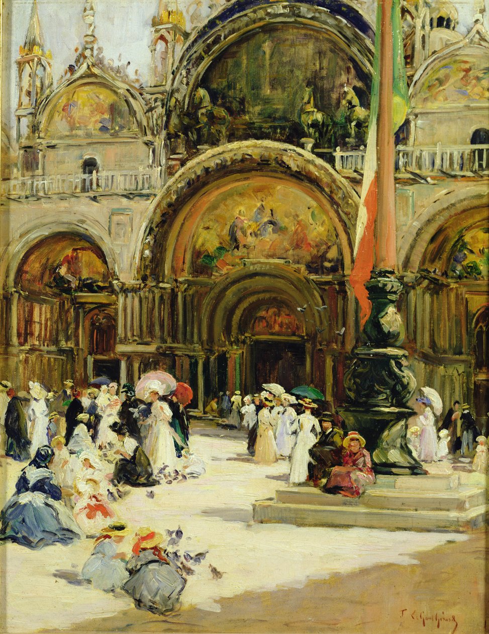 Bazilika San Marco, Benátky od Fernand Legout Gerard