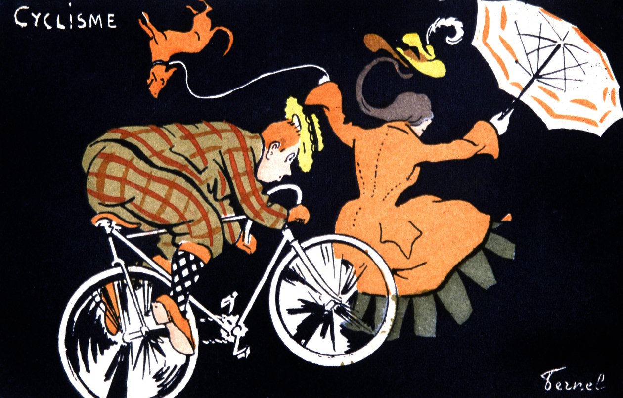 Cyklistika, asi 1910-20 (pohlednice) od Fernand Fernel
