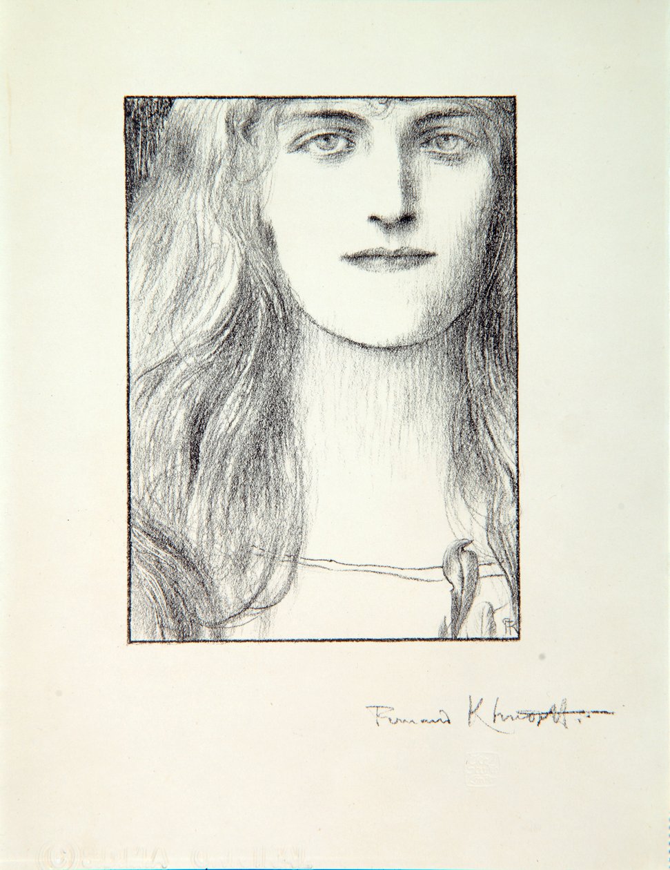 Hlava ženy, 1897 od Fernand Khnopff