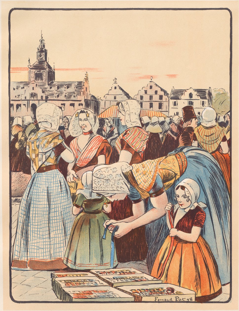 Trh na Zélandu, 1898. od Fernand Piet