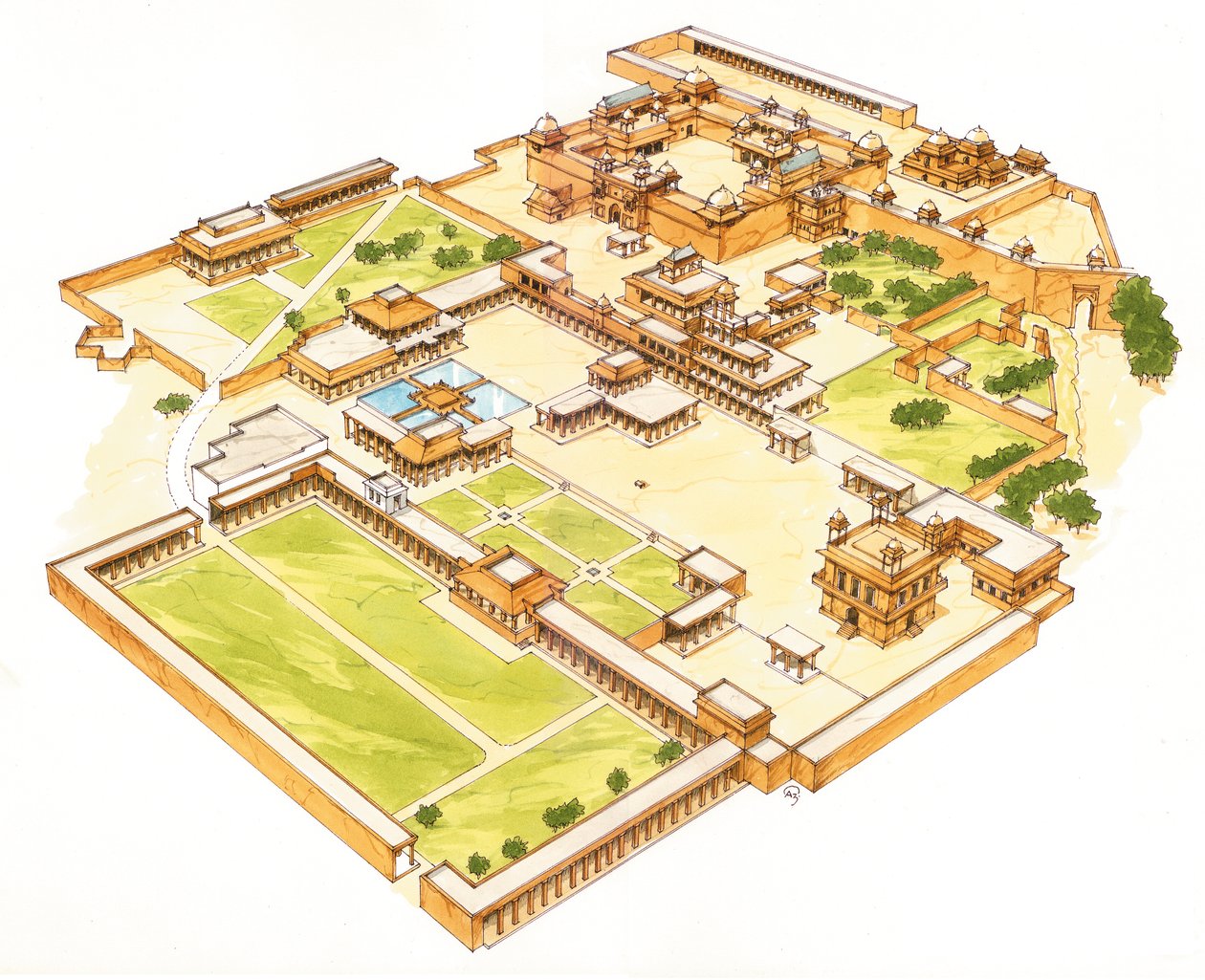 Fatehpur Sikrí. Adra. Indie od Fernando Aznar Cenamor