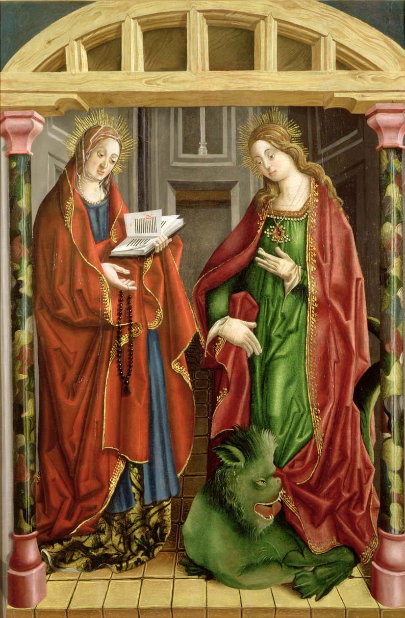 Dvě světice, možná sv. Máří Magdalena a sv. Marta (panel) od Fernando Gallego