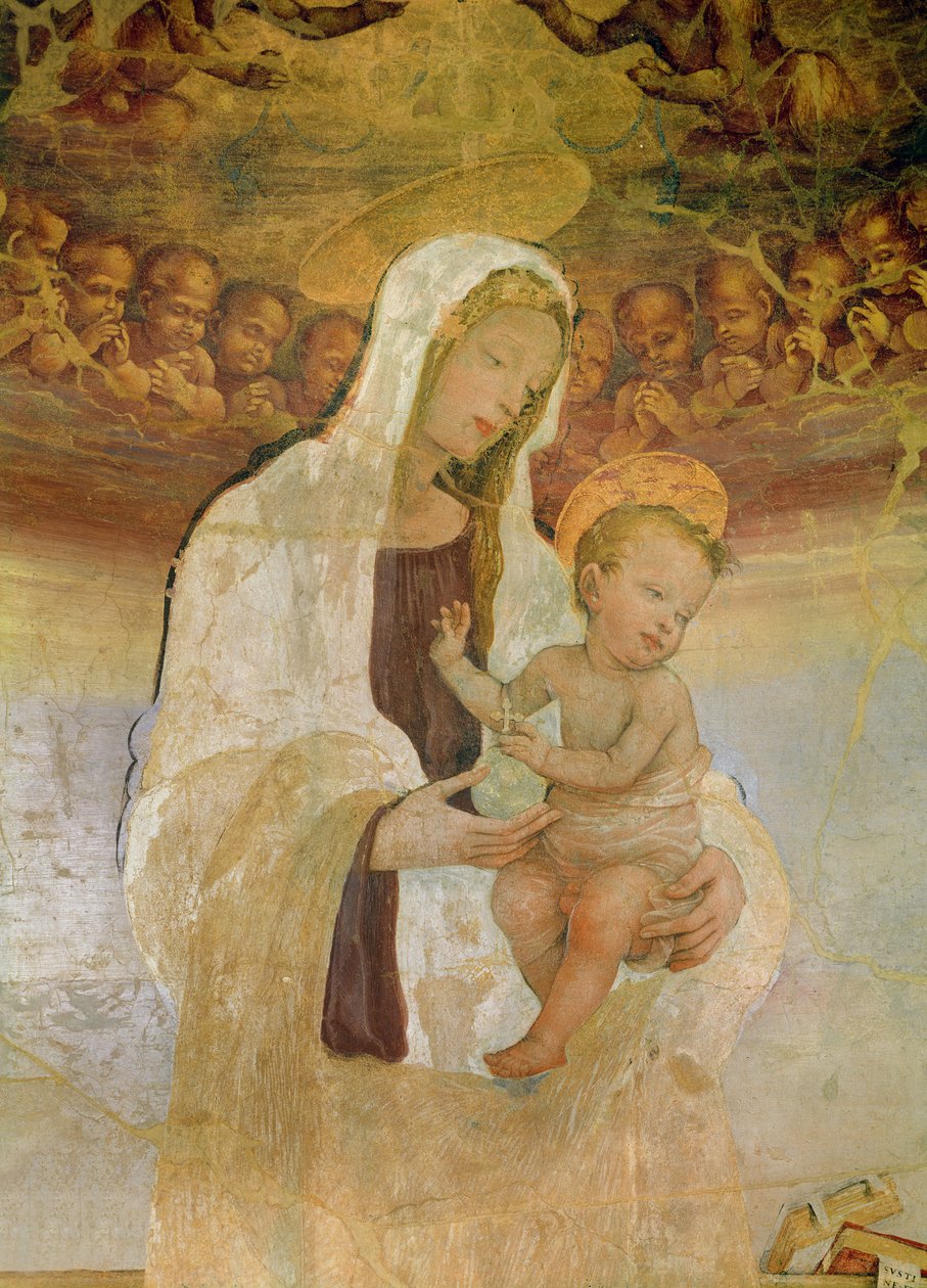 Panna a dítě, 15. století od Filippino Lippi