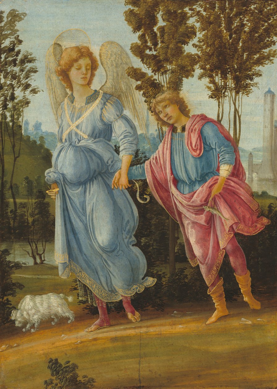 Tobiáš a anděl od Filippino Lippi