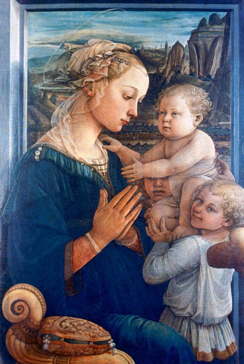 Madonna a dítě s anděly, c1455 od Filippino Lippi