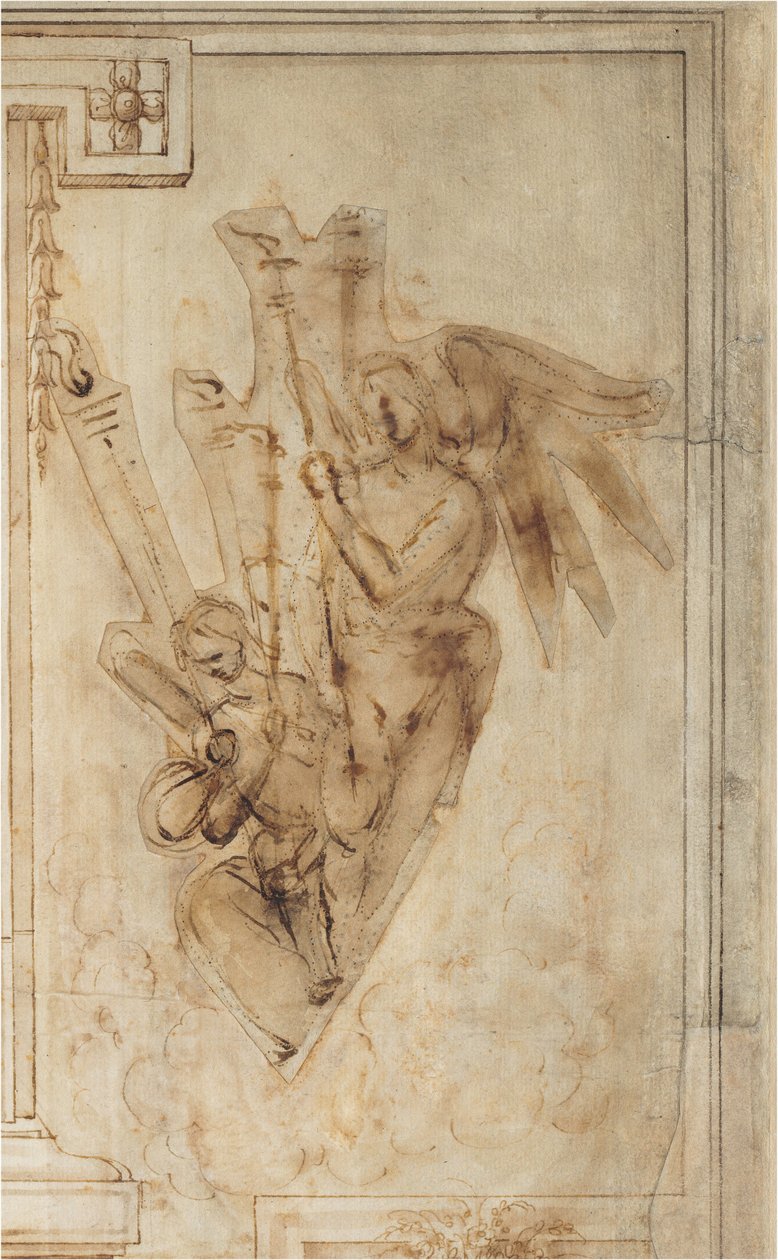 Dva andělé nesoucí pochodně od Filippino Lippi