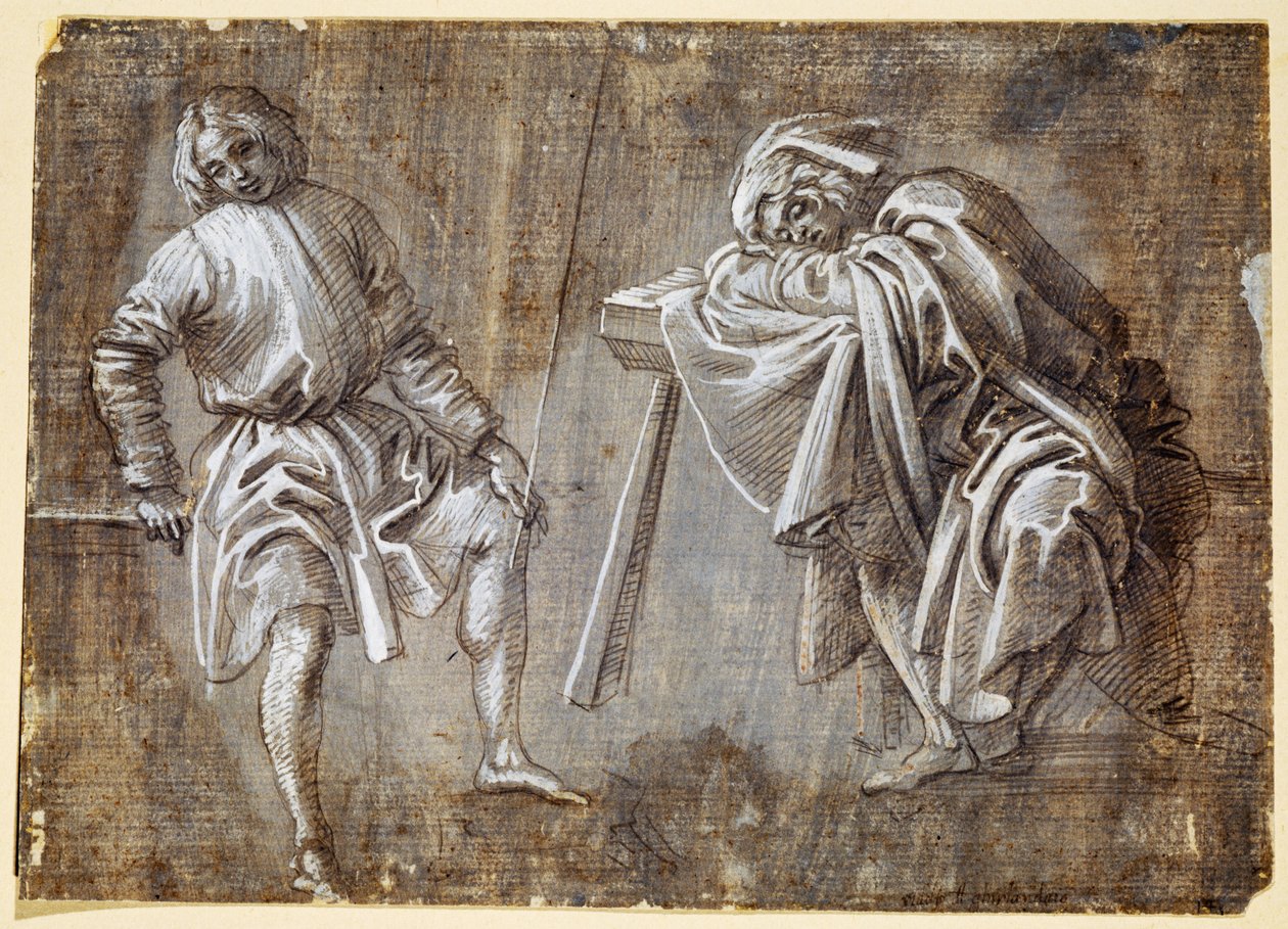 Dvě sedící postavy od Filippino Lippi