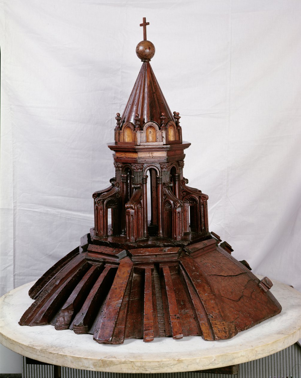 Model kopule na vrcholu Duomo (dřevo) od Filippo Brunelleschi