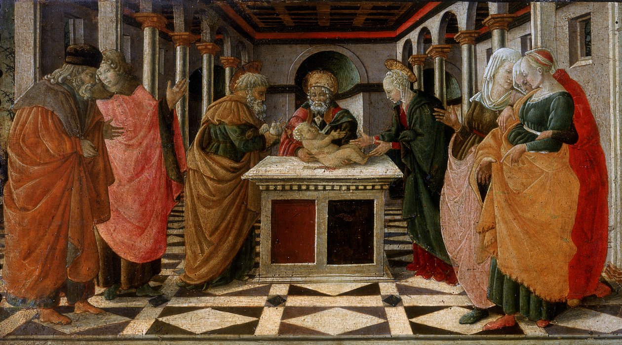 The Presentation at the Temple, predella, detail, c.1470 od G. da and Filippi, C. Carpi