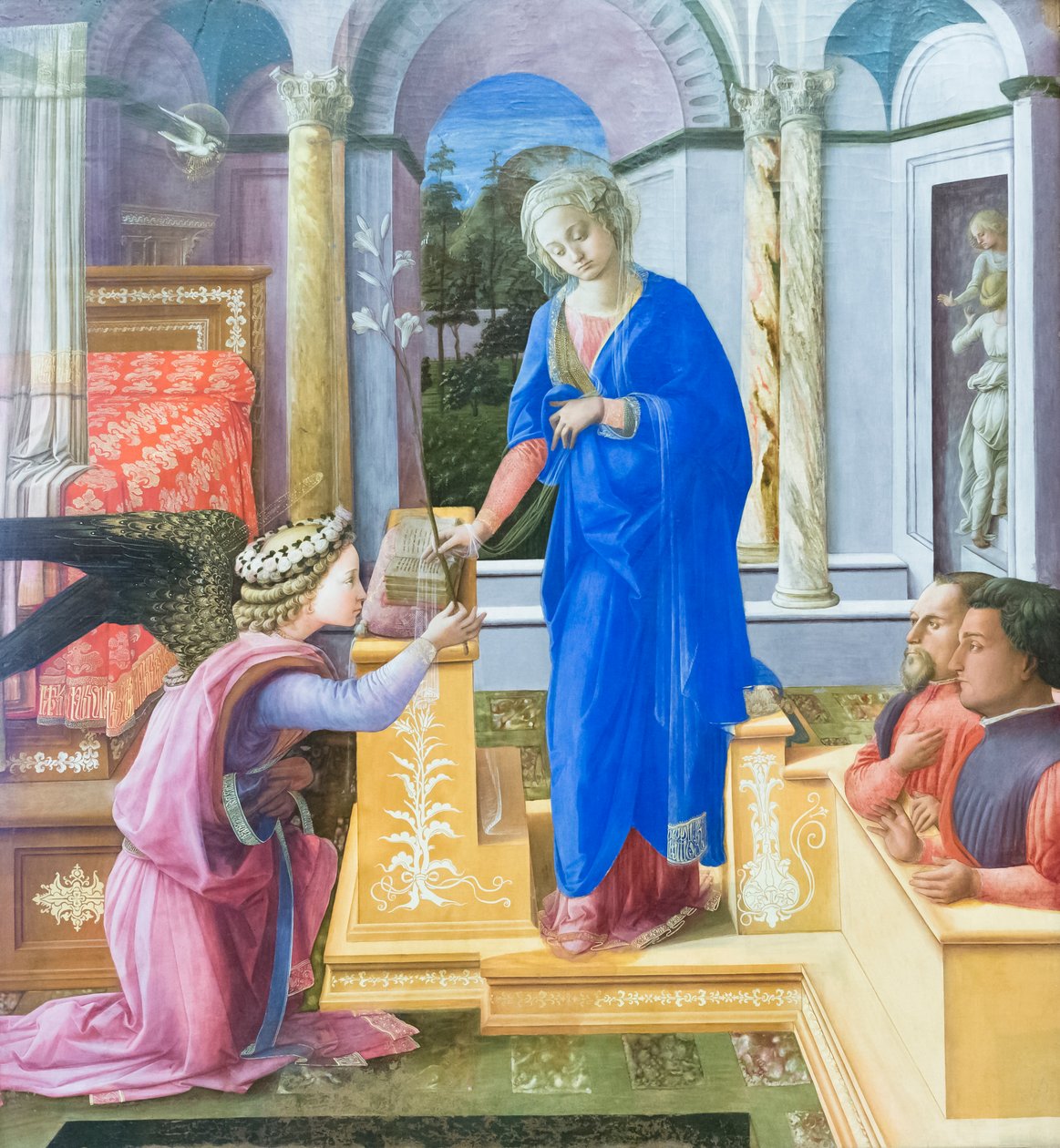 Zvěstování se dvěma dárci od Filippo Lippi
