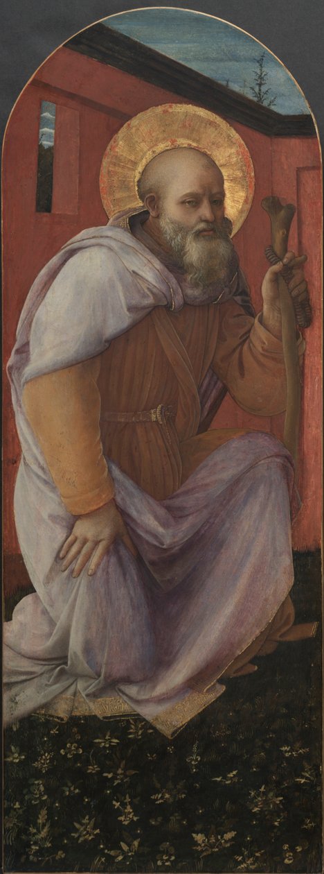 Panel z triptychu: Opat sv. Antonína od Filippo Lippi