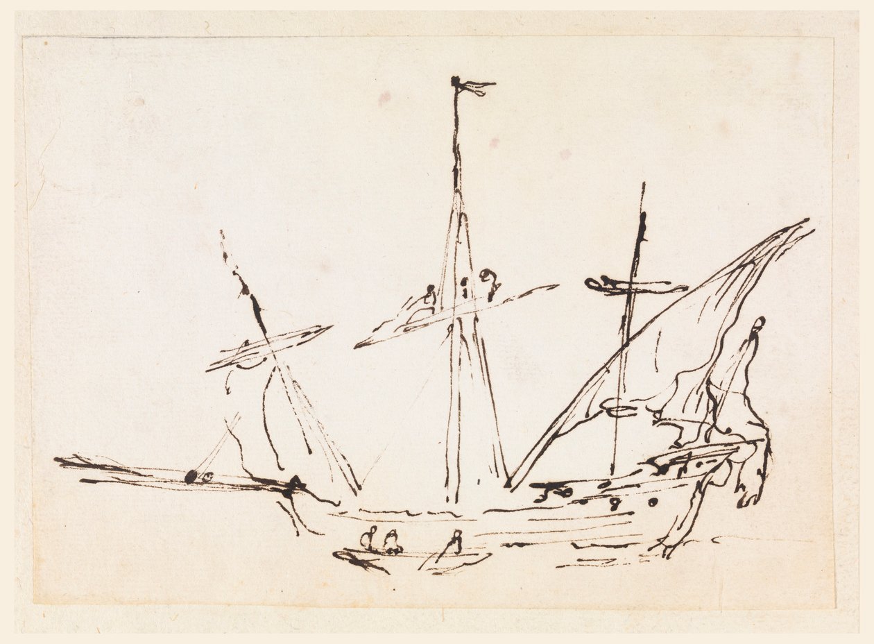 Kresba, Plachetnice, 1770-1800 od Filippo Marchionni