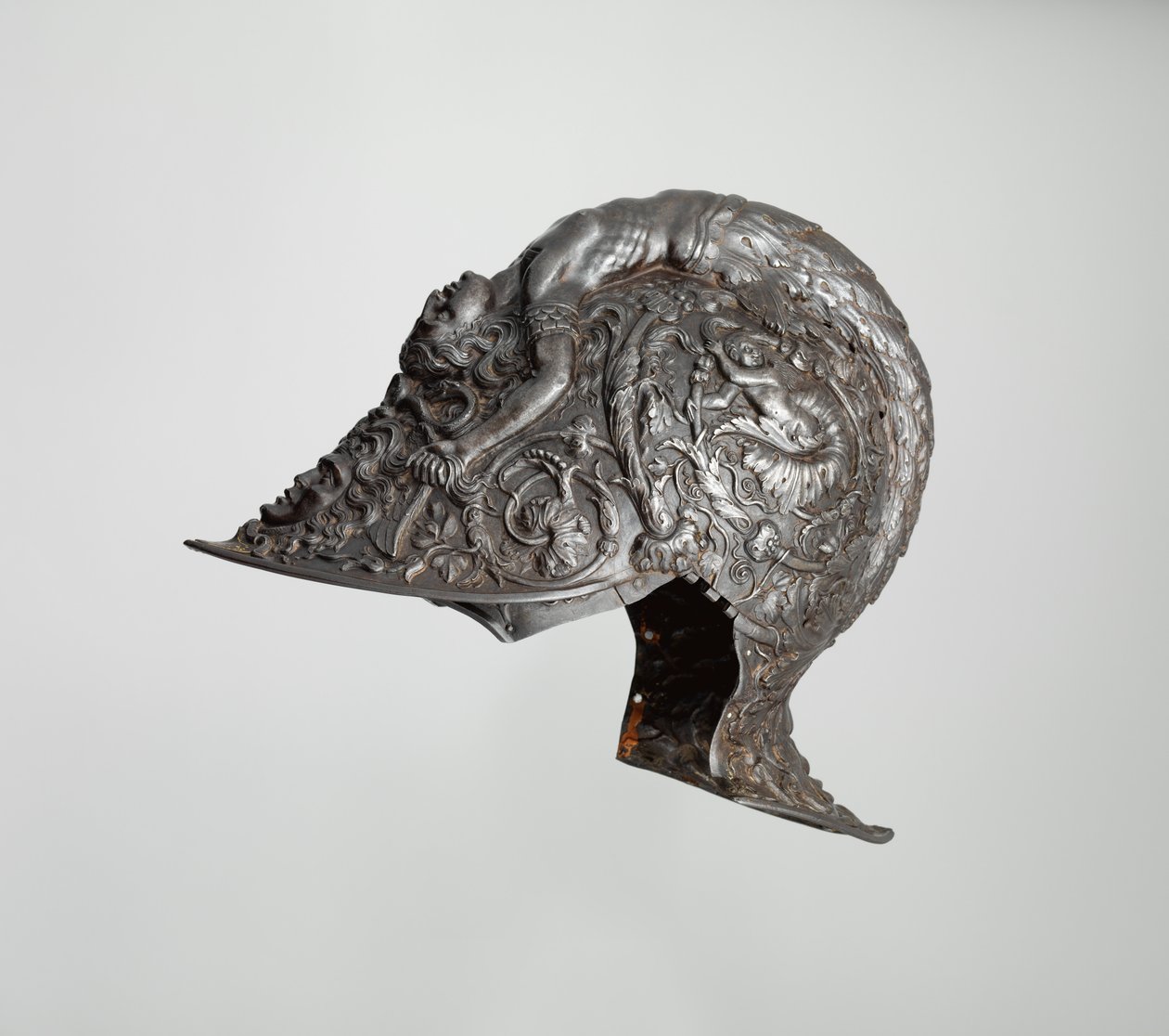 Burgonet, 1543 (ocel, zlato, textil) od Filippo Negroli