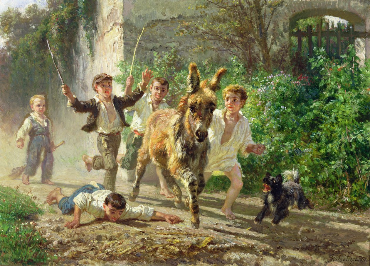 The Street Urchins od Filippo Palizzi