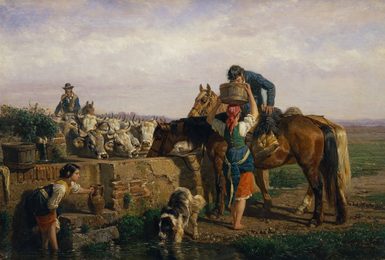 Koryto (olej na plátně) od Filippo Palizzi