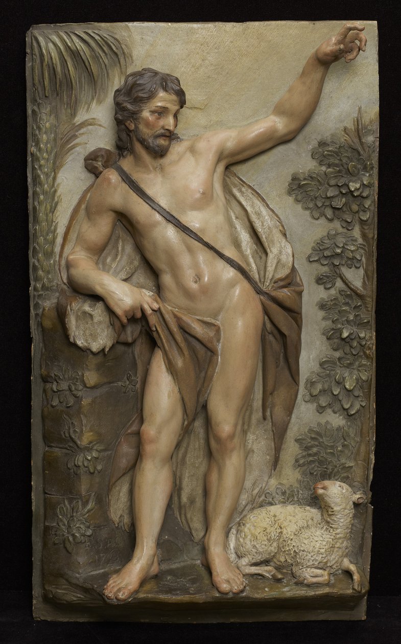 sv. Jana Křtitele, 1763 (terakota, polychromováno) od Filippo Scandellari