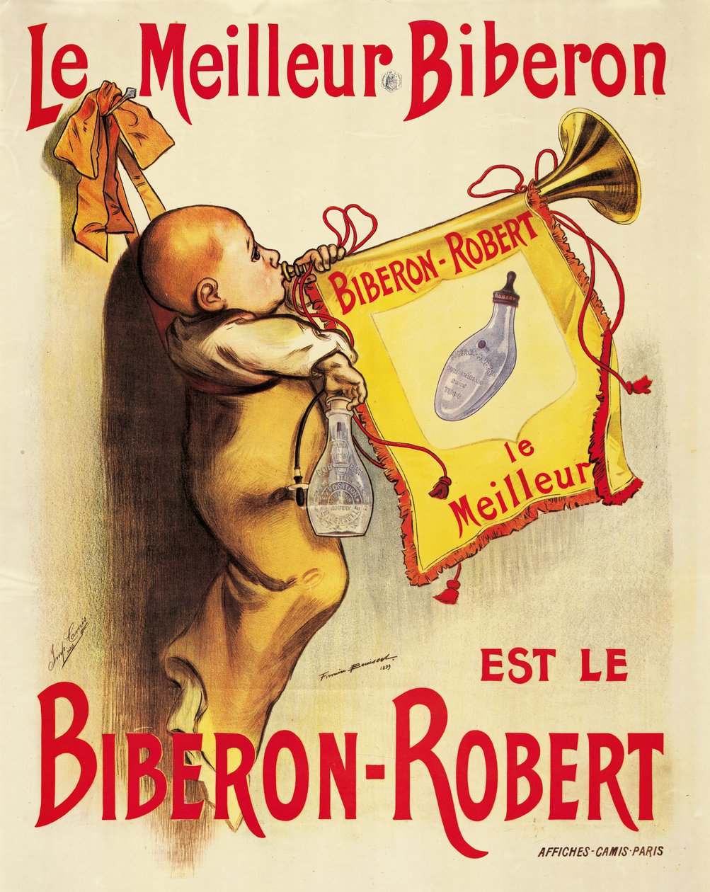 Plakát s reklamou na kojenecké lahve „Biberon-Robert“. od Firmin Bonisset