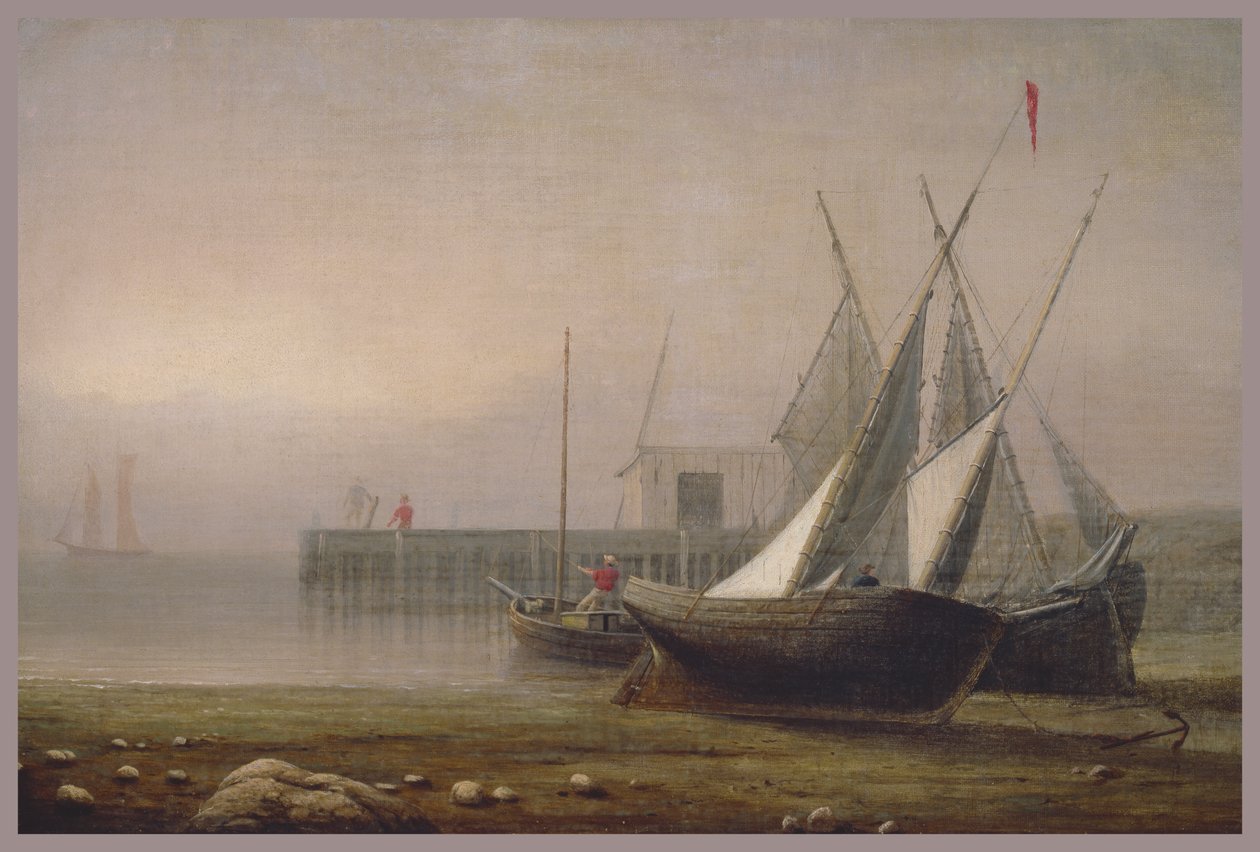 Rybářské lodě při odlivu, c.1850s od Fitz Henry Lane