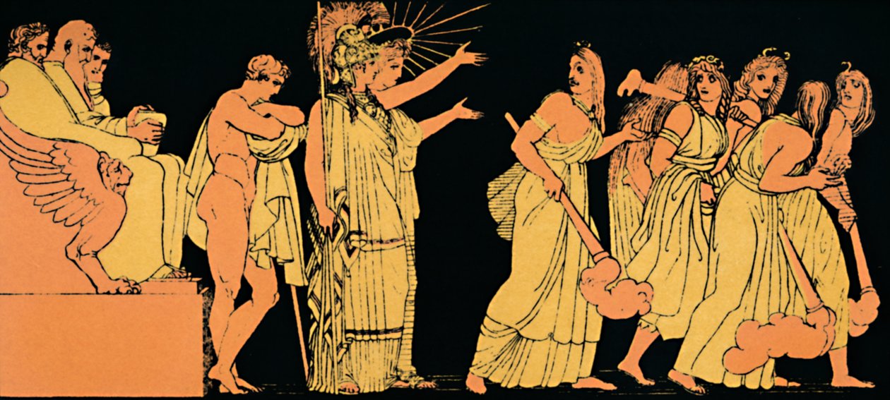 The Furies Departing, 1880 od Flaxman