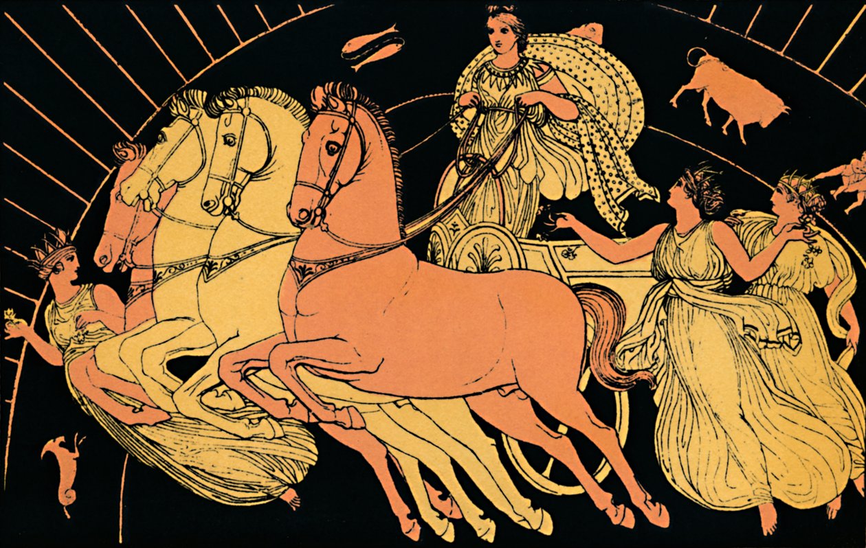 The Horses of the Morning, 1880 od Flaxman