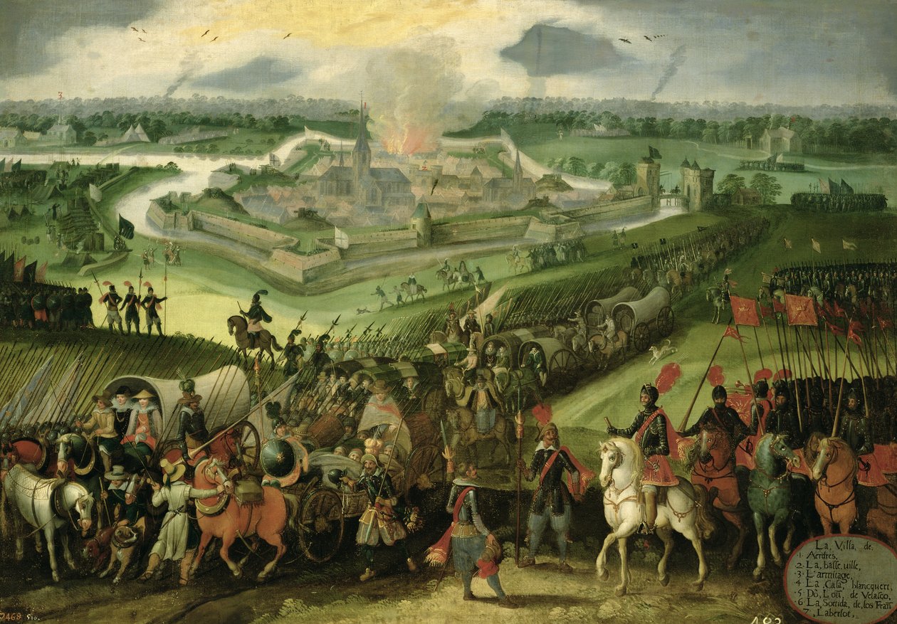Město Aerdres (válka proti nížinám) od Flemish School