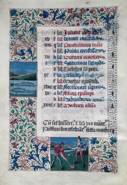 V 25-3 fol.2v Měsíc únor od Flemish School
