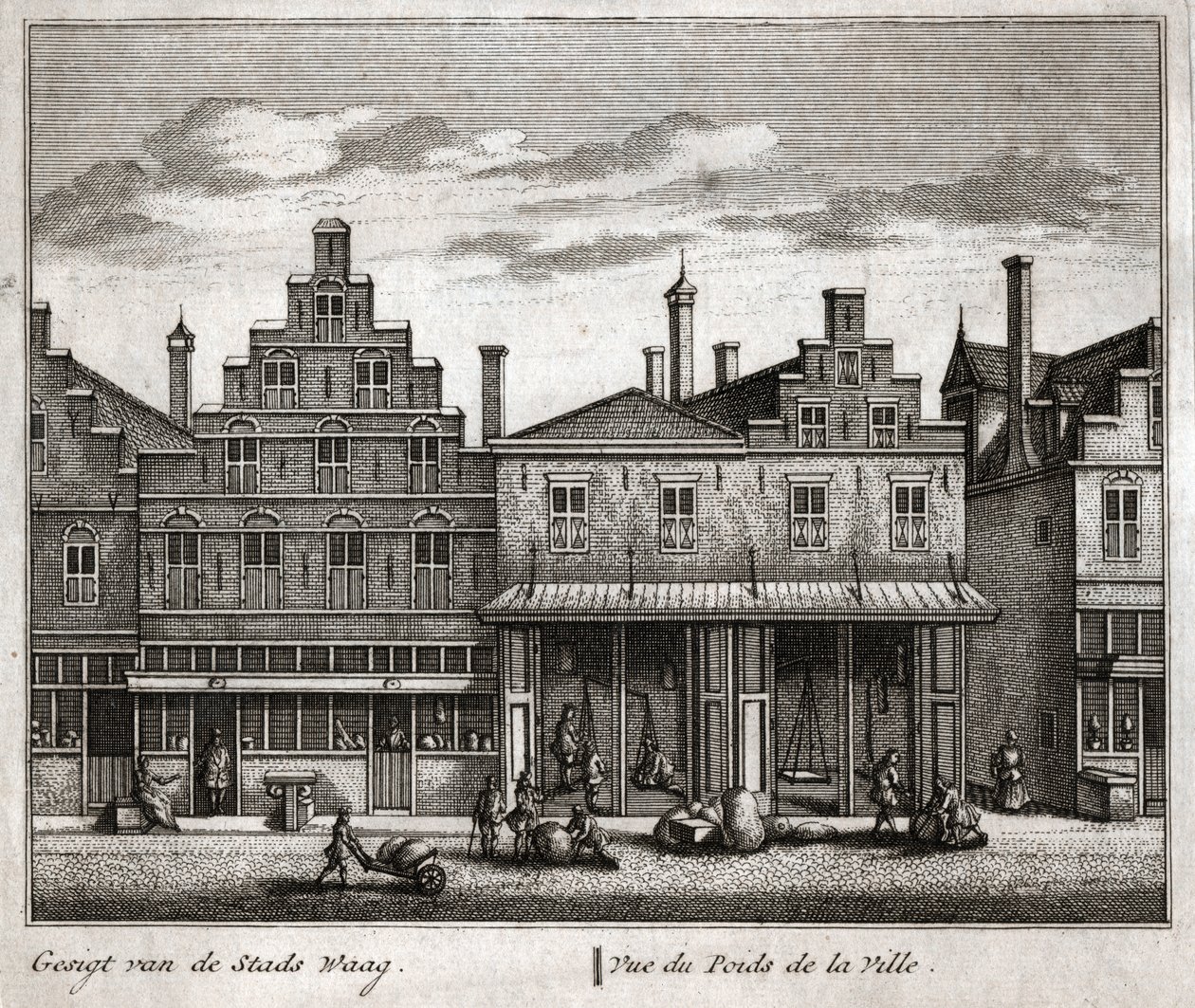 Delft, Nizozemsko. (rytina od Flemish School