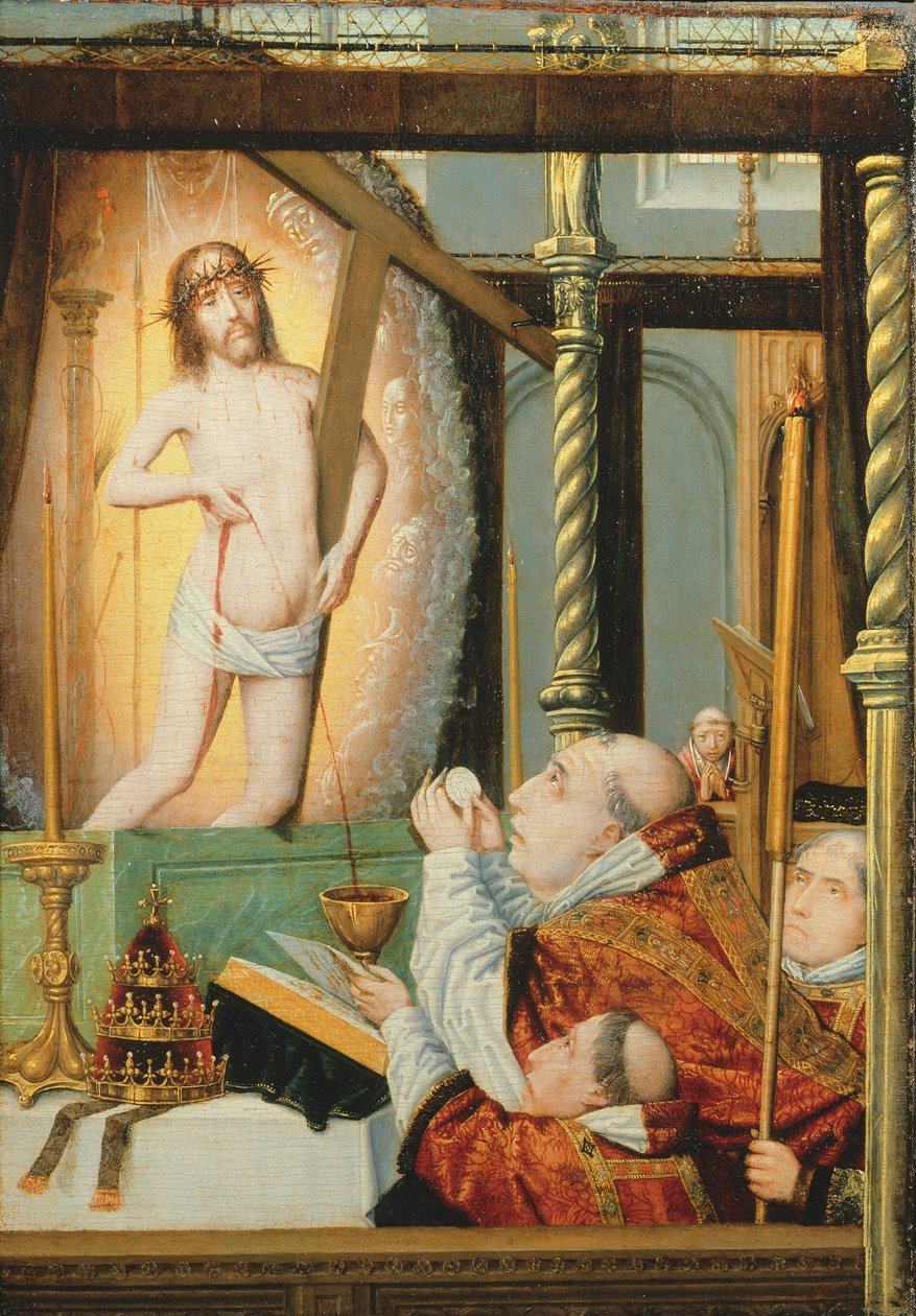 Mše sv. Řehoře kolem roku 1510 od Flemish School