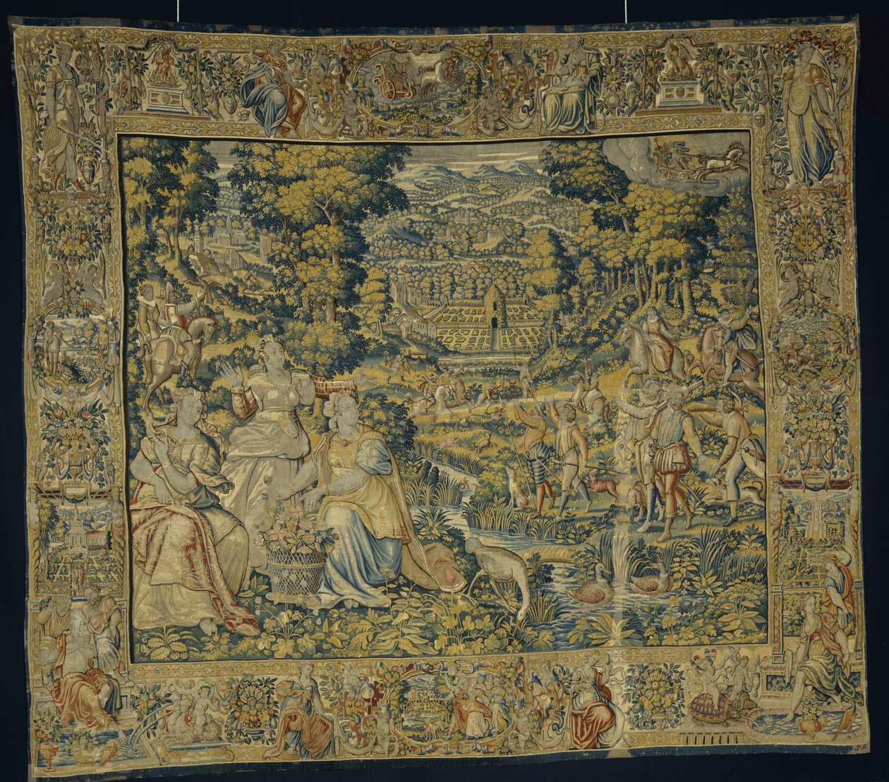Pluto a Proserpina s Falconry, kolem 1600 od Flemish School