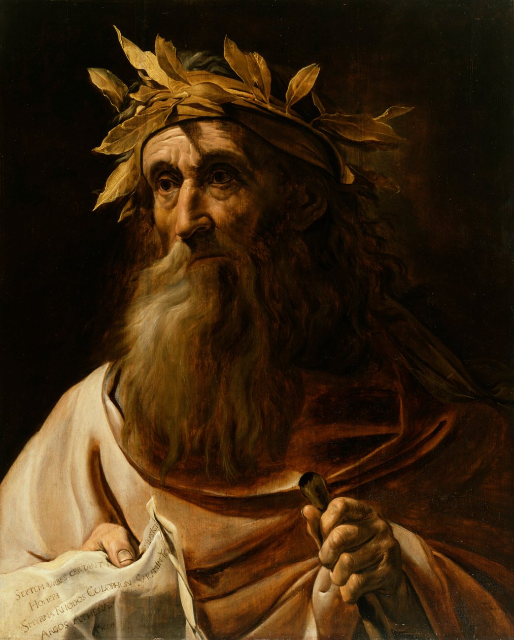 Portrét básníka Homéra, 1639 od Flemish School