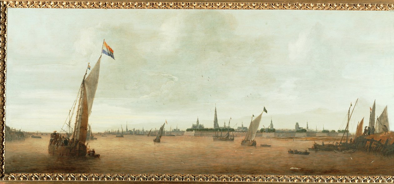 Pohled na Antverpy, Belgie ... od Flemish School
